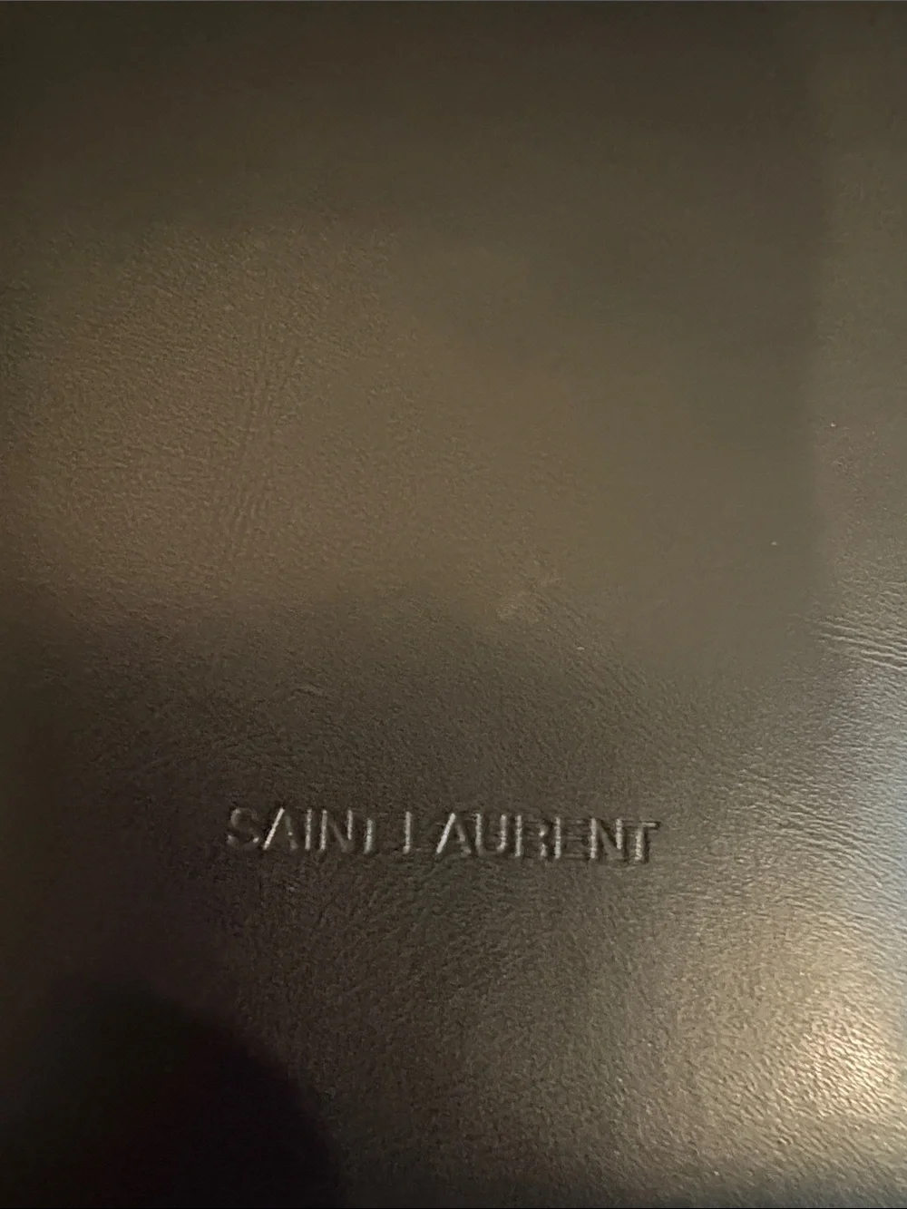 Saint Laurent Black Leather Glasses Case